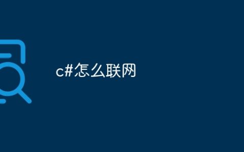 c#怎么联网