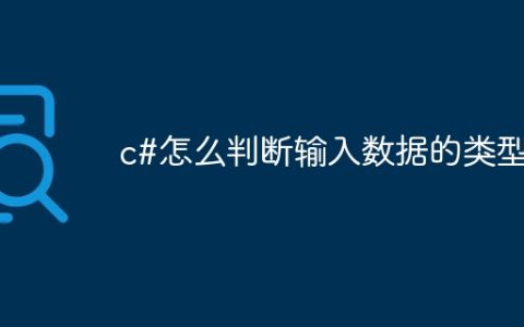 c#怎么判断输入数据的类型
