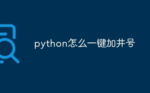 python怎么一键加井号