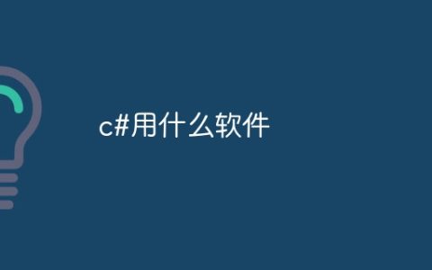 c#用什么软件