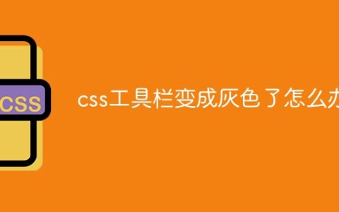 css工具栏变成灰色了怎么办