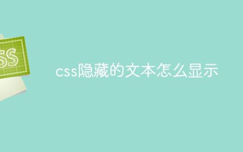 css隐藏的文本怎么显示
