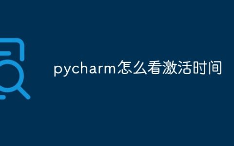 pycharm怎么看激活时间