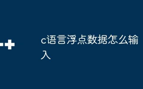 c语言浮点数据怎么输入