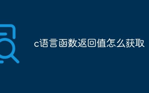 c语言函数返回值怎么获取