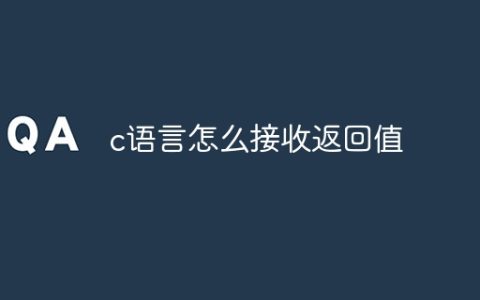 c语言怎么接收返回值