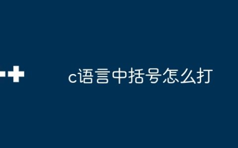 c语言中括号怎么打