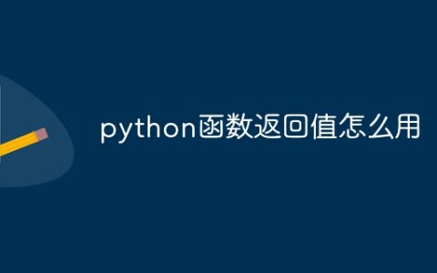 python函数返回值怎么用