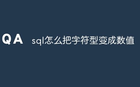 sql怎么把字符型变成数值