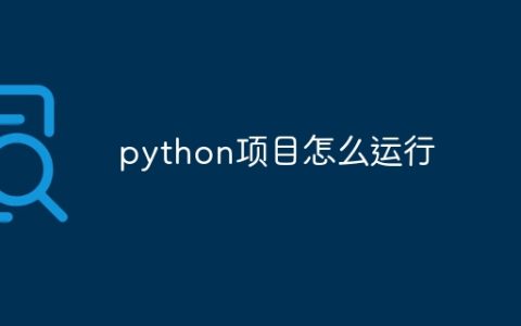 python项目怎么运行