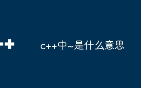 c++中~是什么意思