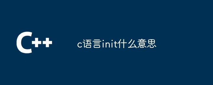 c语言init什么意思