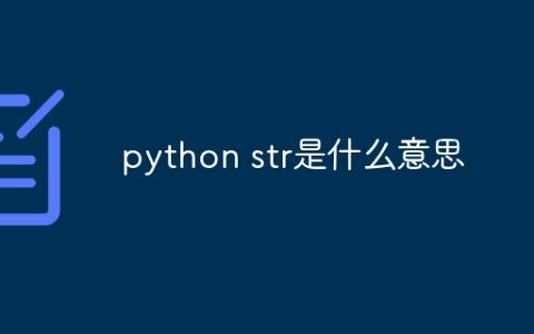 python str是什么意思