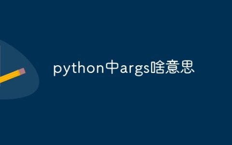 python中args啥意思