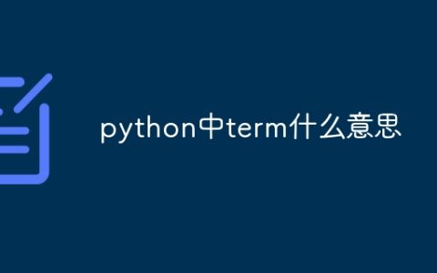 python中term什么意思