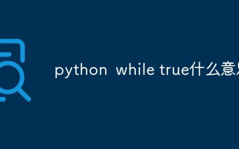 python while true什么意思