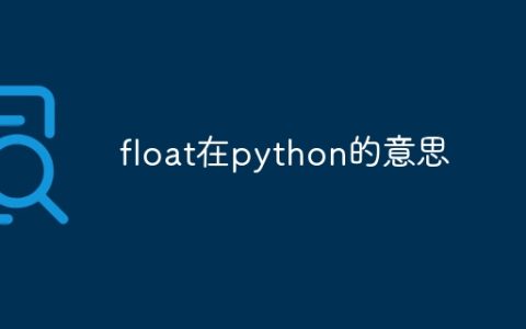 float在python的意思