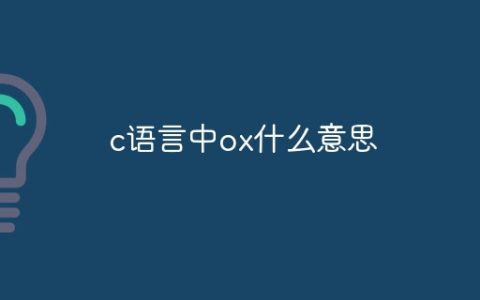 c语言中ox什么意思
