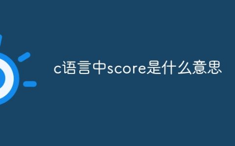 c语言中score是什么意思
