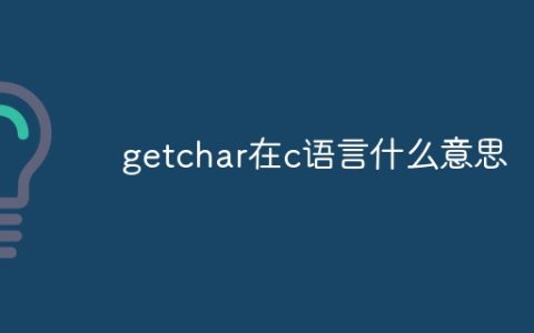 getchar在c语言什么意思