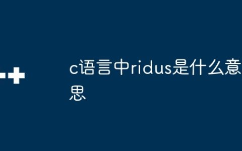 c语言中ridus是什么意思