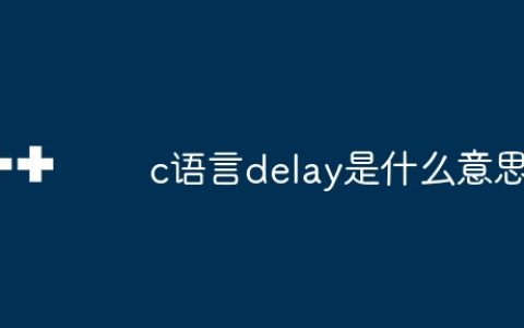 c语言delay是什么意思