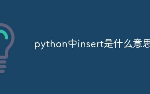 python中insert是什么意思