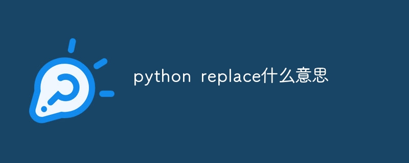 python replace什么意思