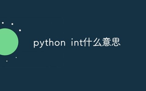 python int什么意思