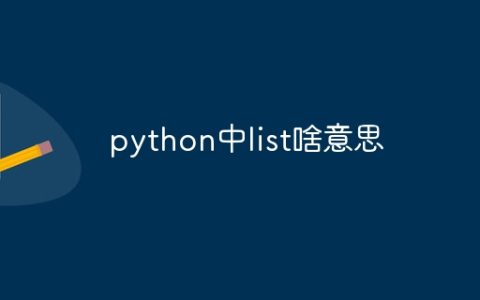 python中list啥意思