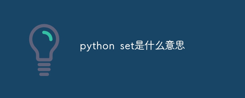 python set是什么意思