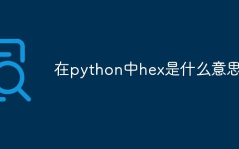 在python中hex是什么意思