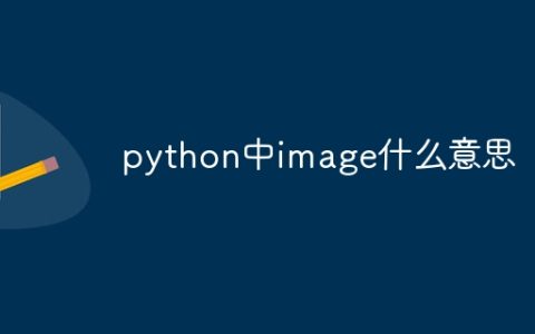python中image什么意思