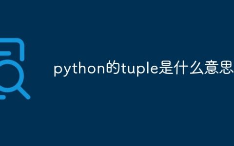 python的tuple是什么意思