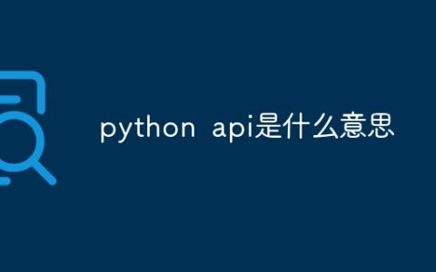 python api是什么意思