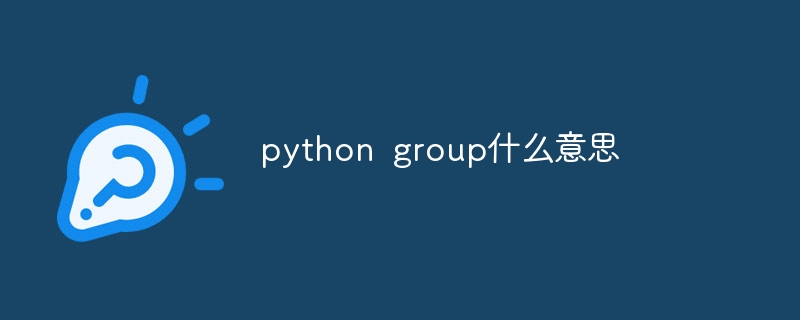 python group什么意思