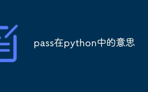 pass在python中的意思