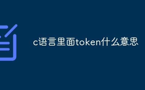 c语言里面token什么意思