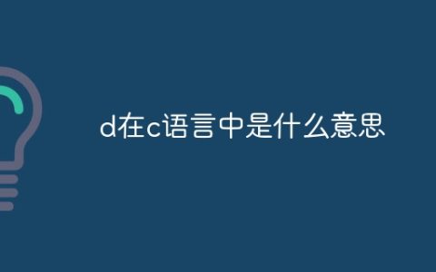 d在c语言中是什么意思
