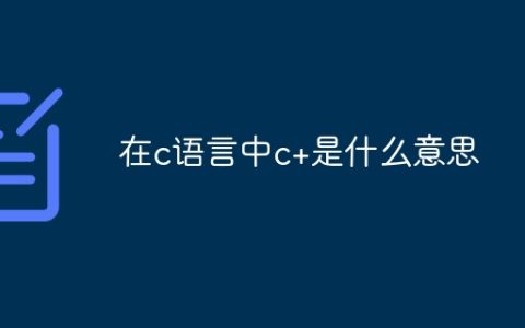 在c语言中c+是什么意思