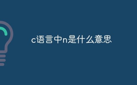 c语言中n是什么意思