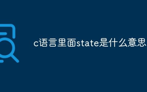 c语言里面state是什么意思