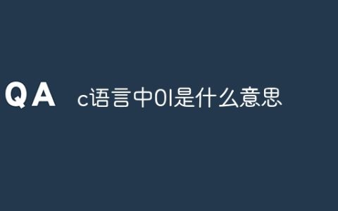 c语言中0l是什么意思