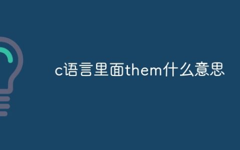 c语言里面them什么意思