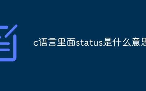 c语言里面status是什么意思