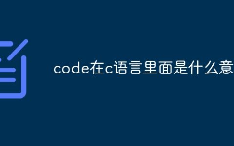 code在c语言里面是什么意思