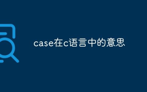 case在c语言中的意思