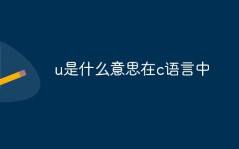 u是什么意思在c语言中