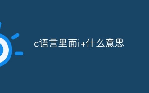 c语言里面i+什么意思