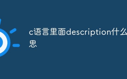 c语言里面description什么意思